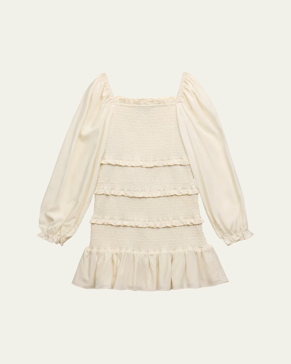 Girl's Laila Tween Tiered Smocked Dress, Size S-